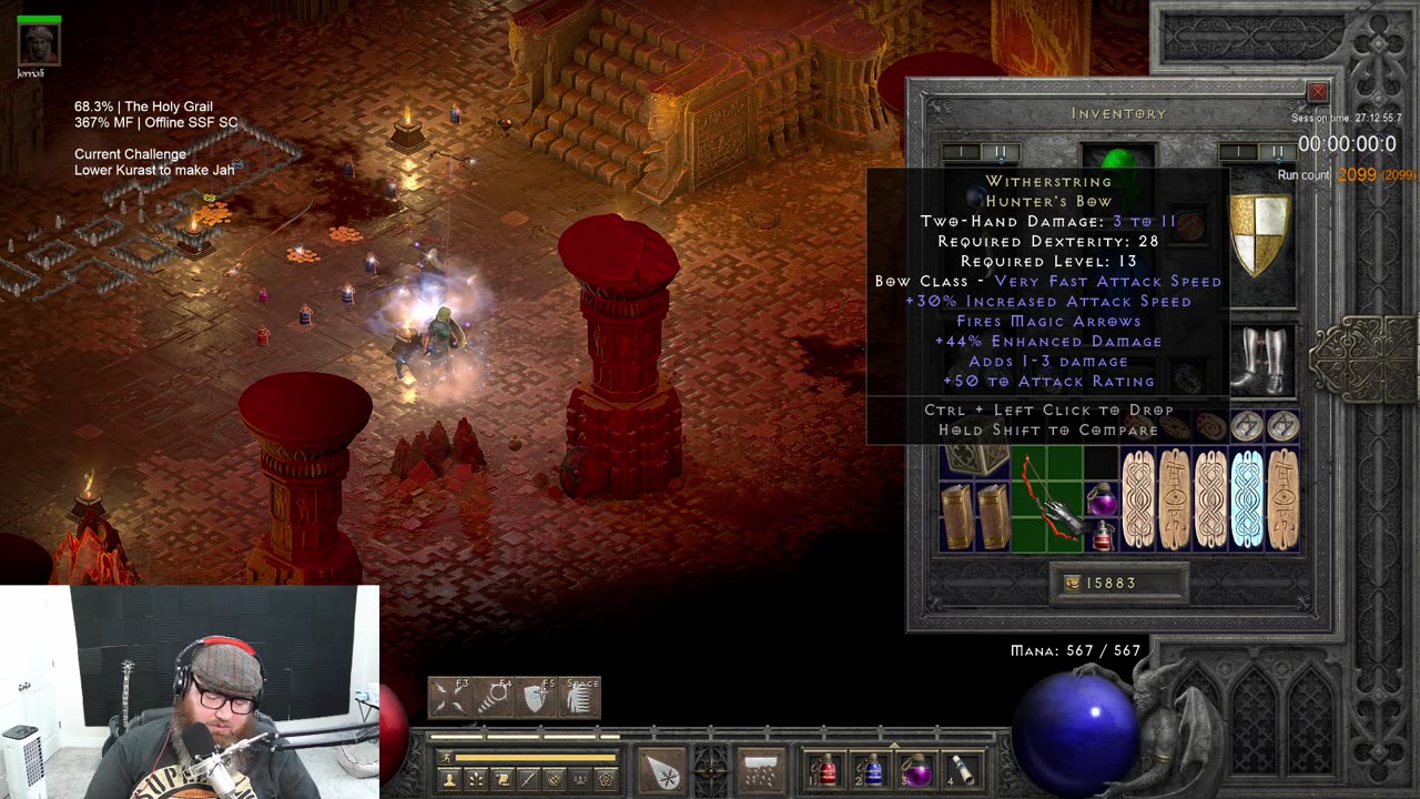 High Rune Farming to make Jah | Livestreaming | Diablo 2 Resurrection | Offline SSF Part 13