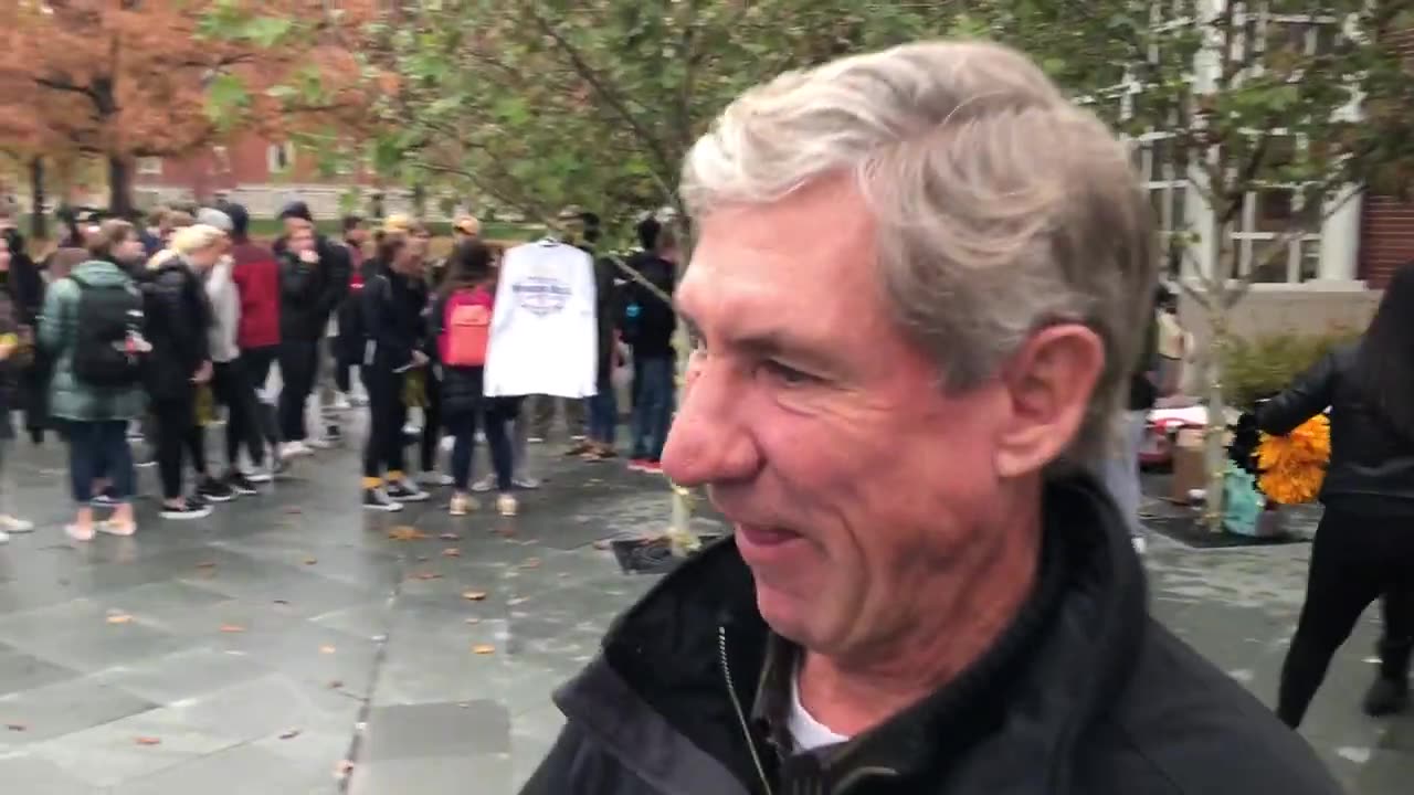 November 9, 2018 - DePauw Students Hold Mini Pep Rally Friday Before Monon Bell Game