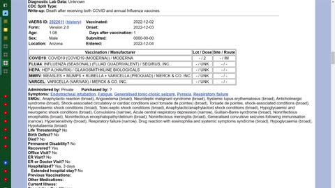 PREYINGHAWK REPORT #15: THE 580 SERIOUSLY INJURED LITTLE CHILDREN FROM MODERNA SHOULD BE IN LAW ENFORCEMENT DATABASE