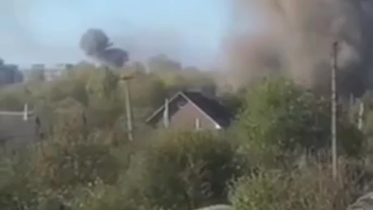 Russian Geranium-2 Kamikaze drone strikes in Sumy Region in Ukraine