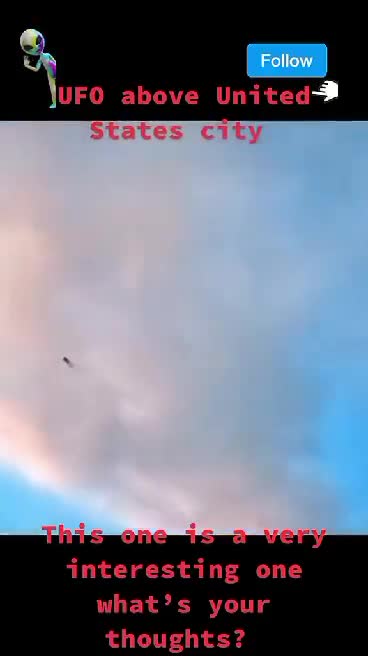 UFO ABOVE UNITED STATES CITY