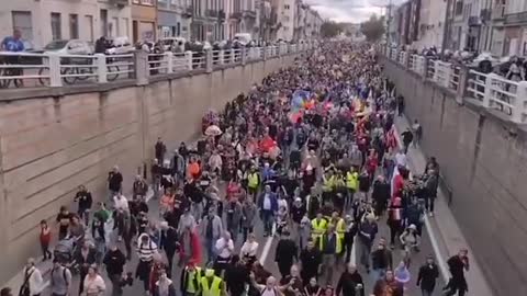 Demonstrations in Brussels due to high inflation, rising prices and the energy crisis.