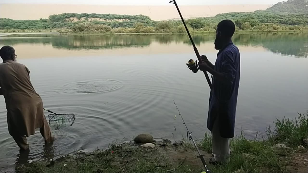 Fishing at Mangla bruty with Harris Bhatti