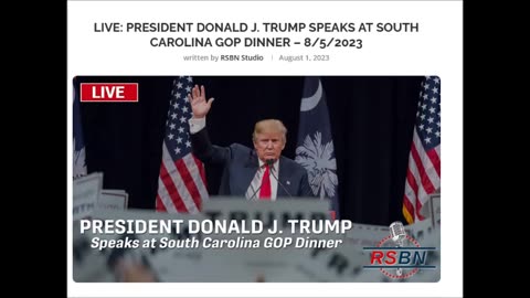 LIVE: President Donald J. Trump Speaks at South Carolina GOP Dinner