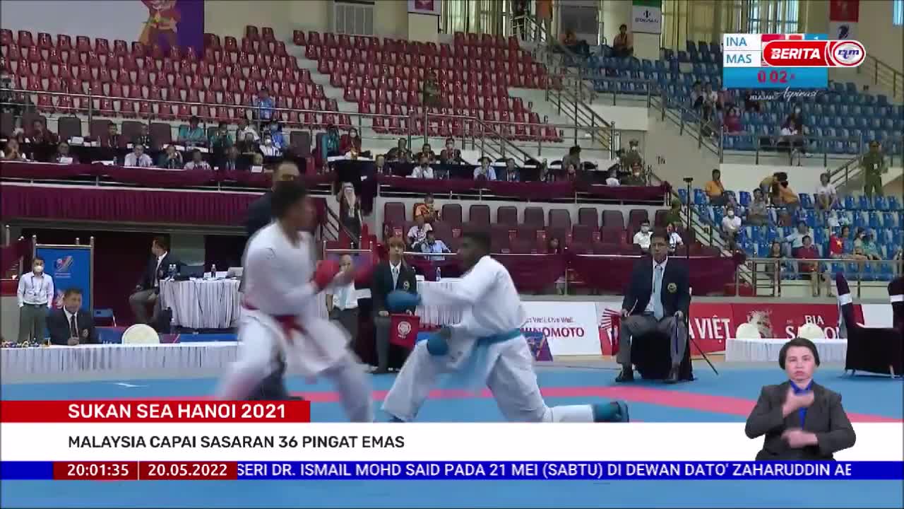 20 MEI 2022 BERITA PERDANA - SUKAN SEA HANOI: MALAYSIA BERJAYA CAPAI SASARAN 36 PINGAT EMAS
