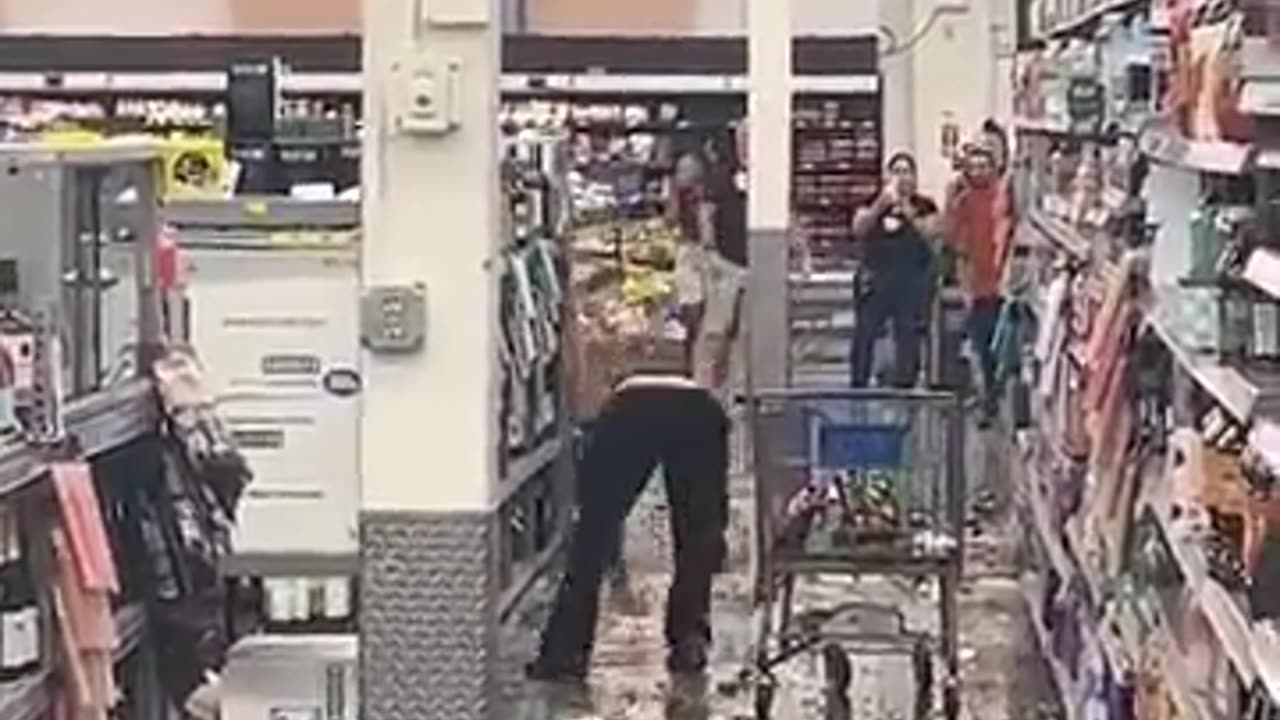 Smashing bottles in Walmart is crazy