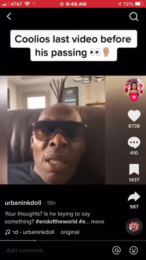 Coolios last video before he died.