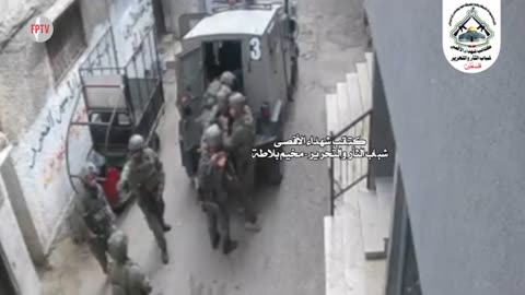 Al-Aqsa Martyrs Brigades clashing with Zionists invading Balata, West Bank, Palestine, 11 Oct 2024