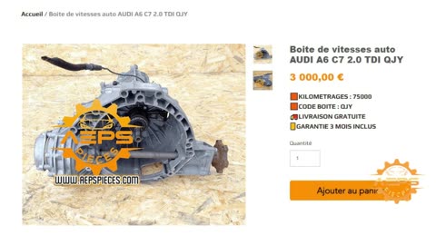 AEPSPIECES.COM - Boite de vitesses auto AUDI A6 C7 2.0 TDI QJY