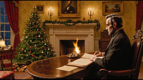 Abraham Lincoln - Trivia in a warm Christmas setting