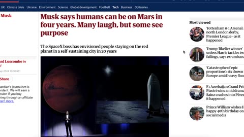 Jason W Chan's Take - Freedom Fighter: Musk says humans can be on Mars in four years.