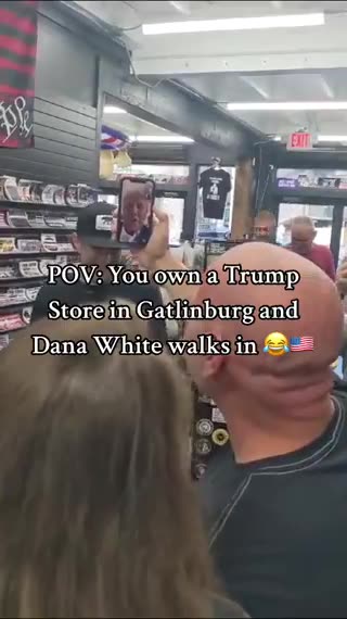 Imagine owning a Trump Store & Dana White walks in & FaceTimes President Trump himself 🔥🔥🔥
