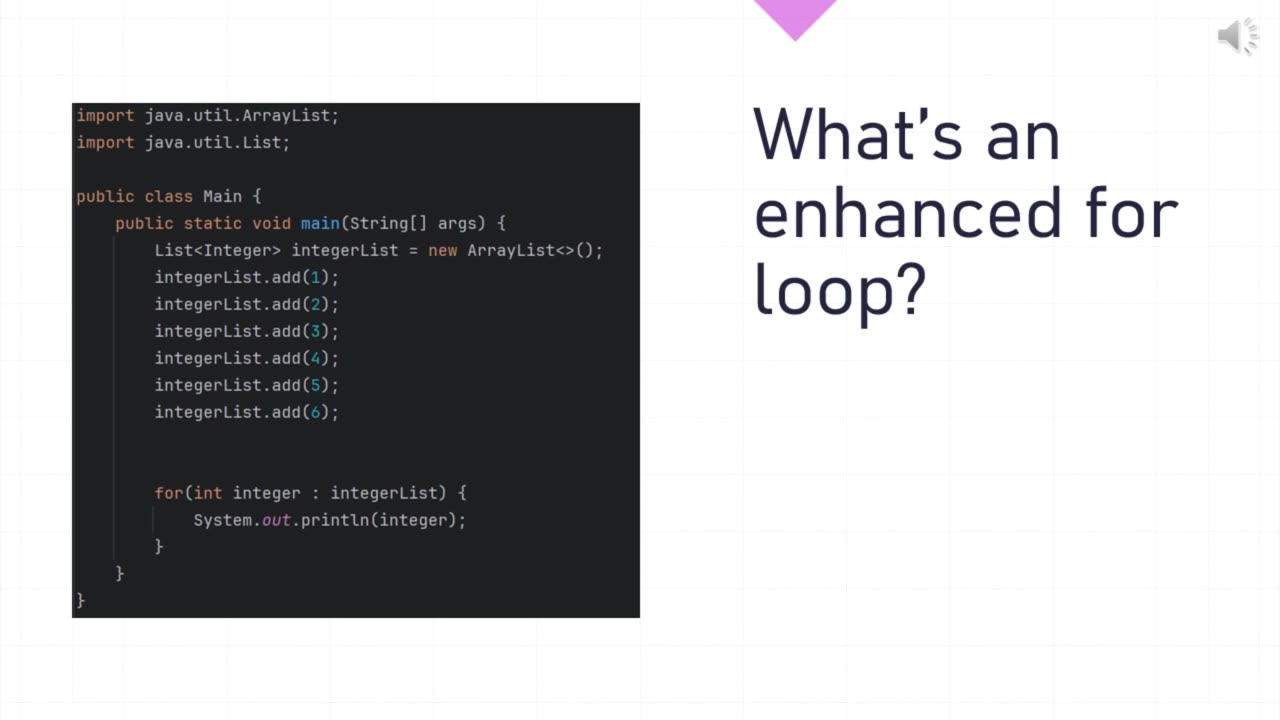 What's An Enhanced for Loop?