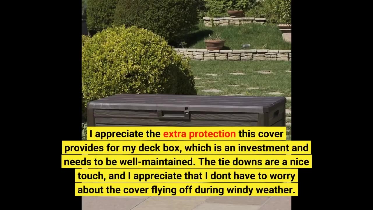 Read Feedback: Leader Accessories Waterproof Deck Box/Storage Ottoman Bench Cover for Keter/Lif...