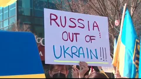 Protests in Atlanta show support for Ukraine after Russia invasion