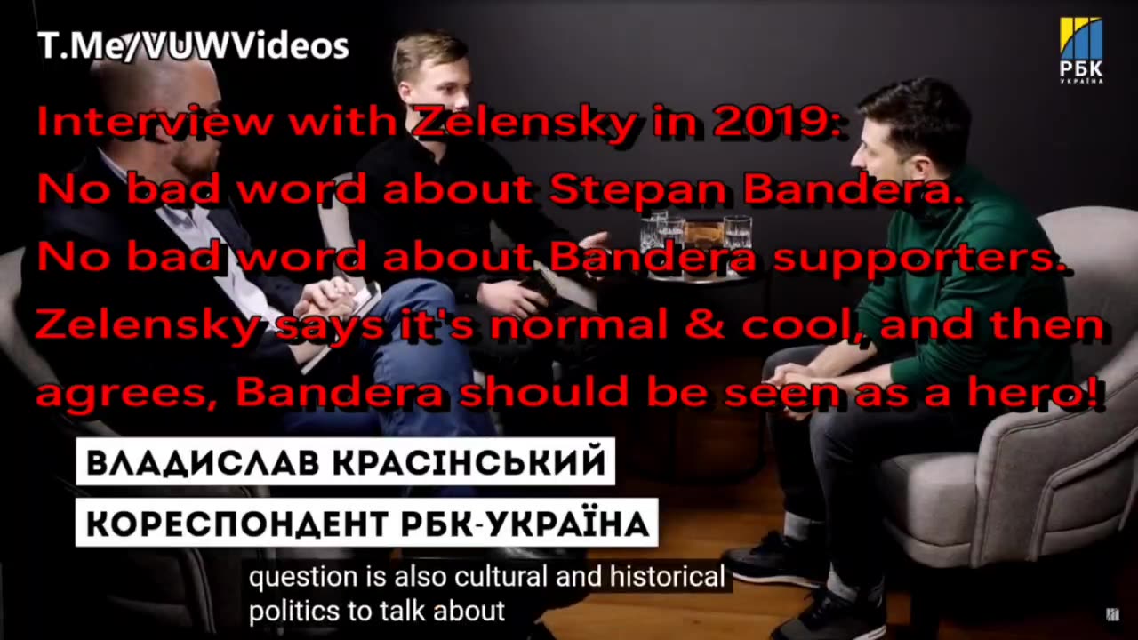 Interview with Zelensky in 2019: No bad word about Stepan Bandera