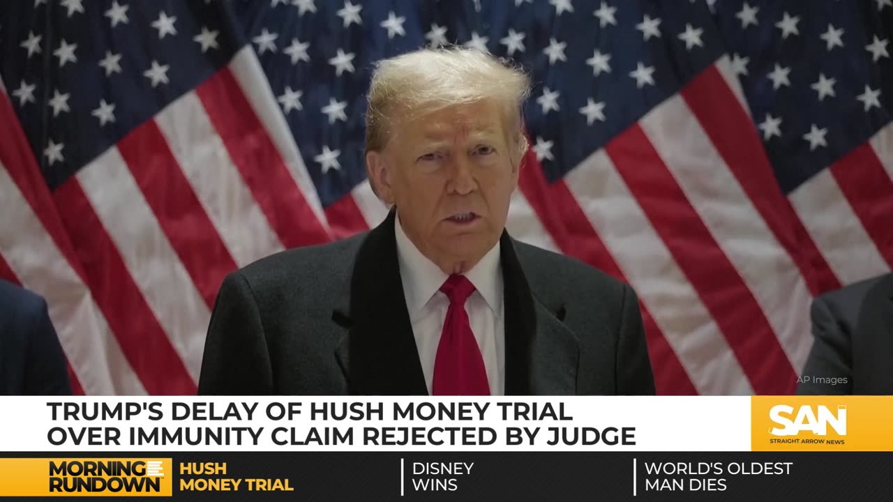 Judge rejects Trump’s bid to delay of hush money trial over immunity claim