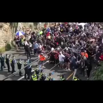 police over run in Melbourne