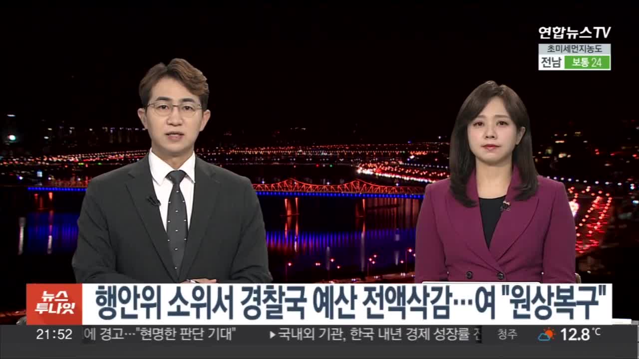 행안위 소위서 경찰국 예산 전액삭감…여 "원상복구" / 연합뉴스