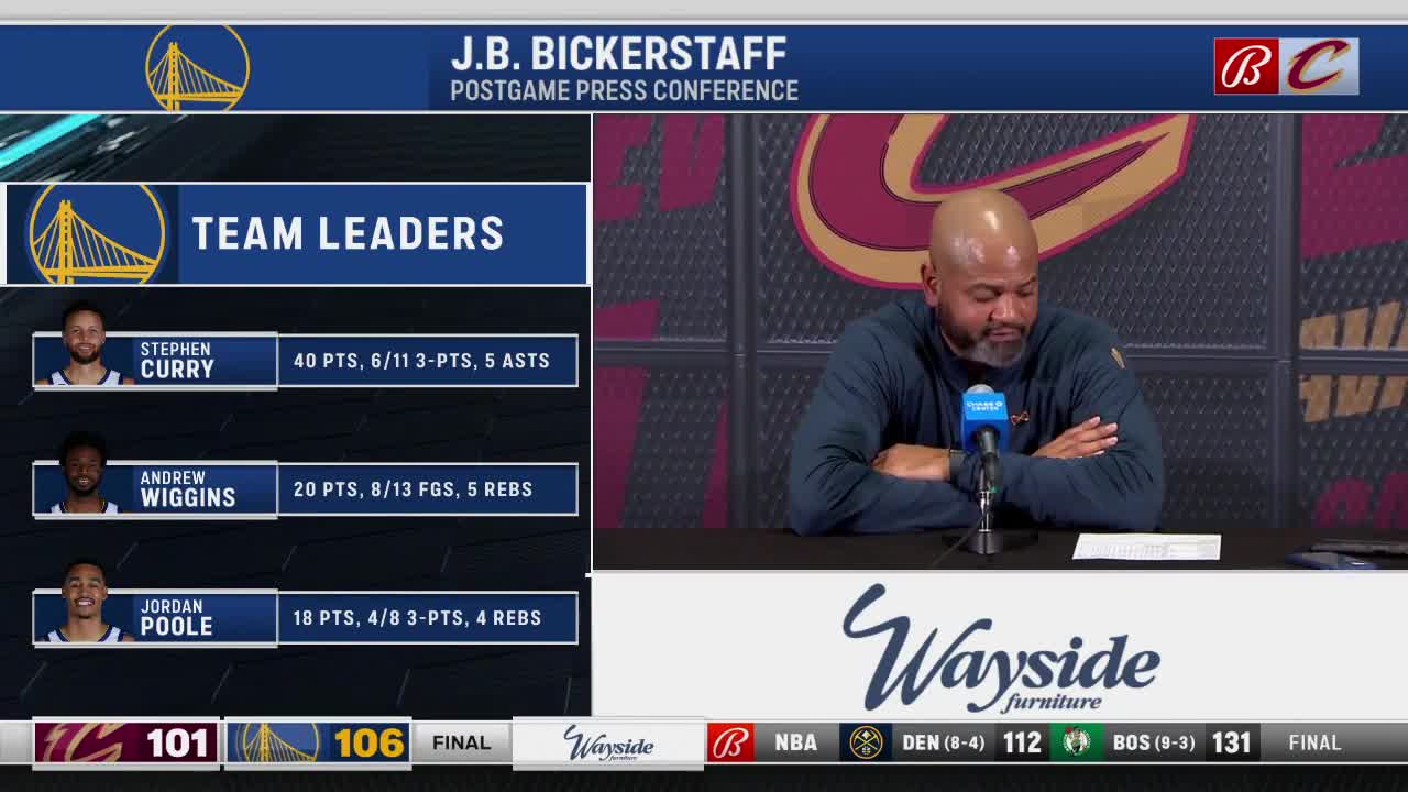 J.B. Bickerstaff emphasizes the importance of the Cavs having experience in big games