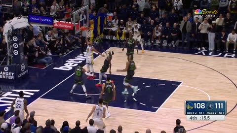 Steph Tightens the Score! Warriors 110, Timberwolves 111 (14.9 Seconds)