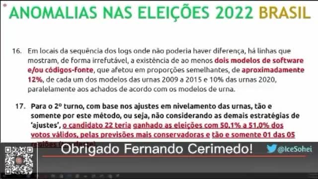 fraud, censorship after the end of the 2022 elections in Brazil.