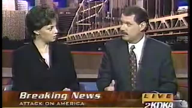 KDKA Patrice King Brown and Stacy Smith 9/11 Coverage EXPLOSIONS