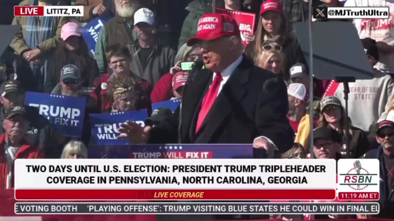 Trump highlights the corrupt Election Process - 1 day Elections, NOT WEEKS