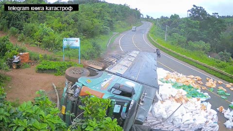 Truck loses cargo. Natural Selection