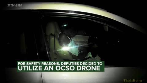 Passed out armed man in a vehicle is arrested with the assistance of a drone