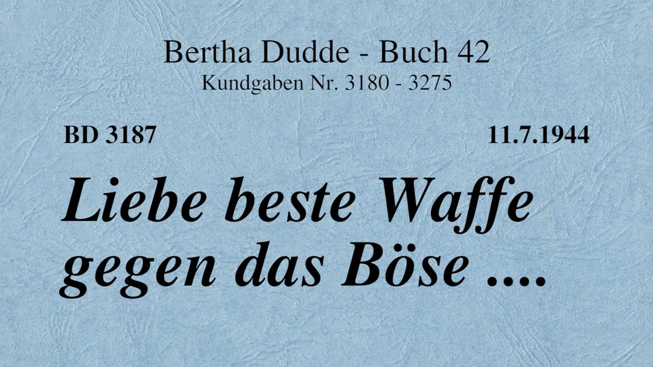 BD 3187 - LIEBE BESTE WAFFE GEGEN DAS BÖSE ....