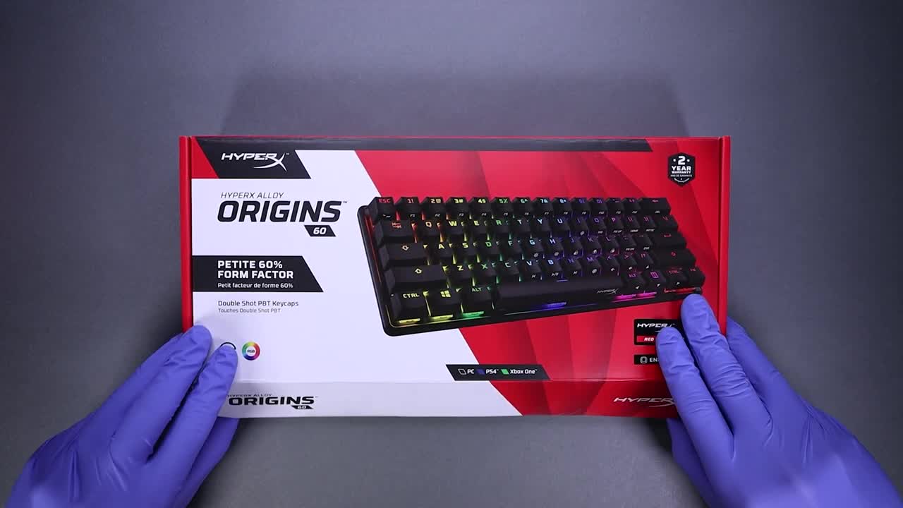 HyperX Alloy Origins 60 Gaming Keyboard + HyperX Pudding Keycaps Unboxing