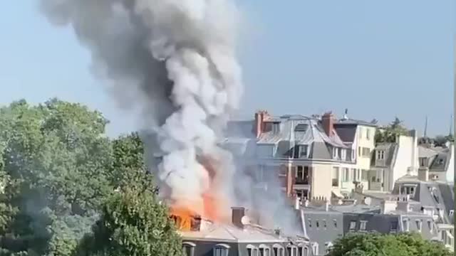 The French prime ministers residence is on fire!