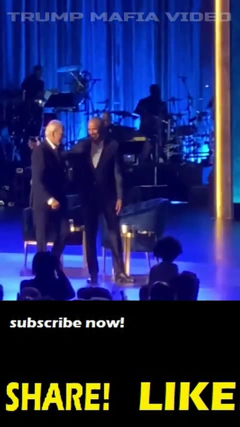 Joe Biden FREEZES on stage, Obama helps him - leads him off the stage. YIKES!
