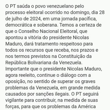 Afirmaram que houve uma jornada pacífica democrática e soberana e chamaram um ditador de presidente. Este é o PT.