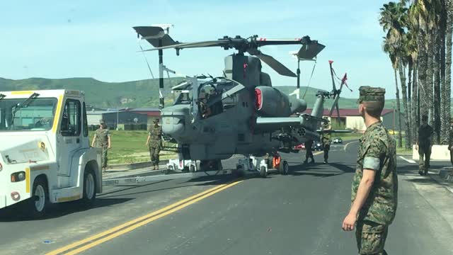 Just a typical day driving and seeing a Helicopter on the road