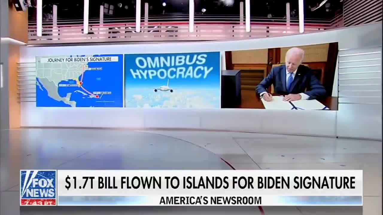 $1.7 Trillion Spending Bill Laced With Climate Change Initiatives Flown To Caribbean For Joe To Sign