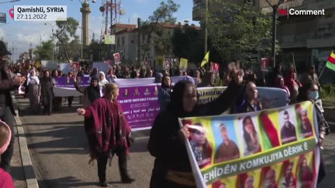 Kurds protest against Turkish threats in Syria's Qamishli_2