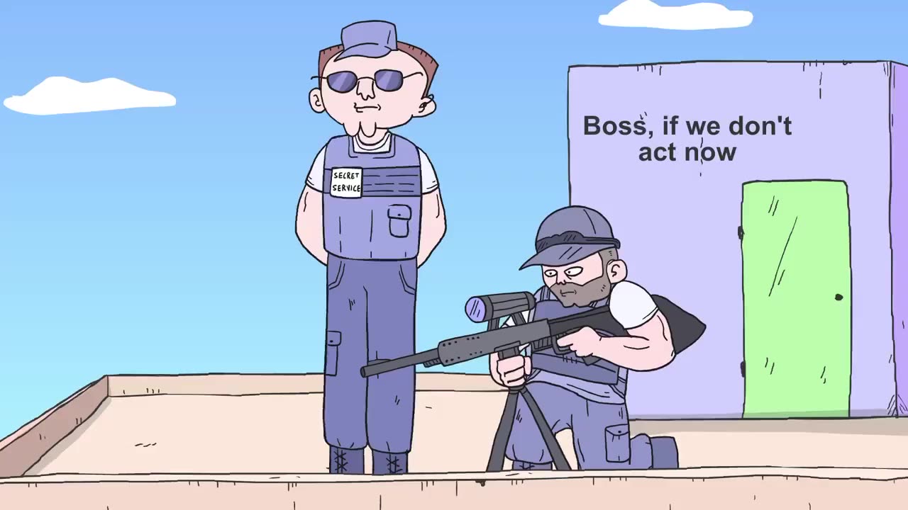 A foreign cartoon about the Secret Service. Everyone knows.