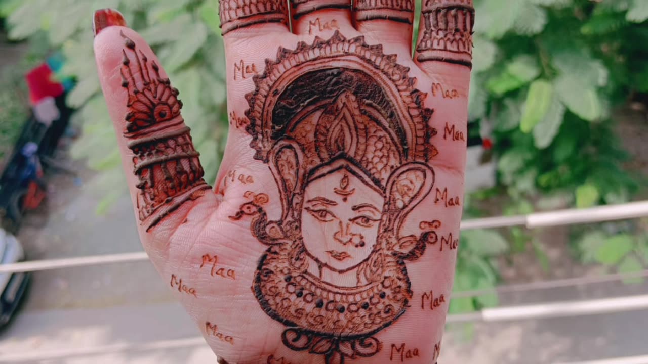 Navratri special mehndi design 😍🙏