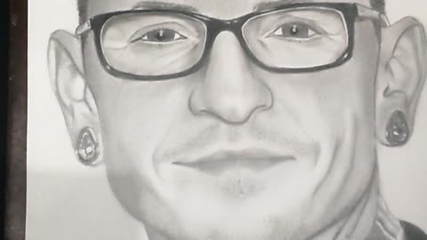 Desenho homenagem ao chester bennington do Linkin park