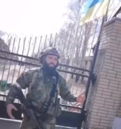 FSVNG servicemen of the Republic of Chechnya on the territory of the base of the 4th operational