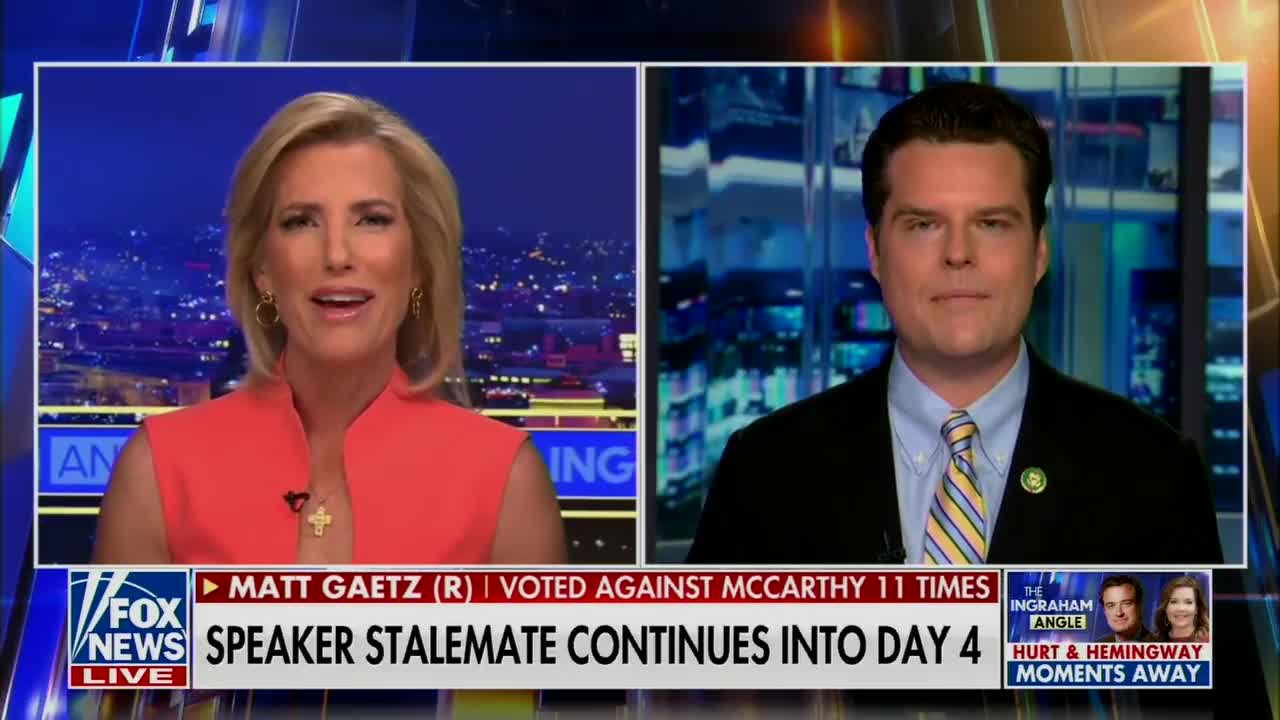 Rep. Matt Gaetz: "If Democrats join up to elect a moderate Republican, I will resign."