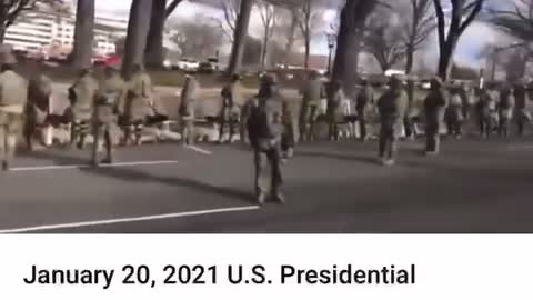 Military backs Turned..