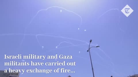 Israeli Iron Dome filmed intercepting rockets from Gaza