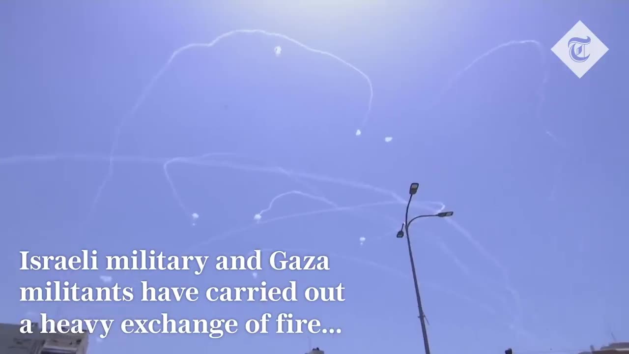 Israeli Iron Dome filmed intercepting rockets from Gaza