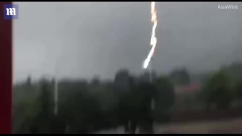 Lightning struck 12 times.