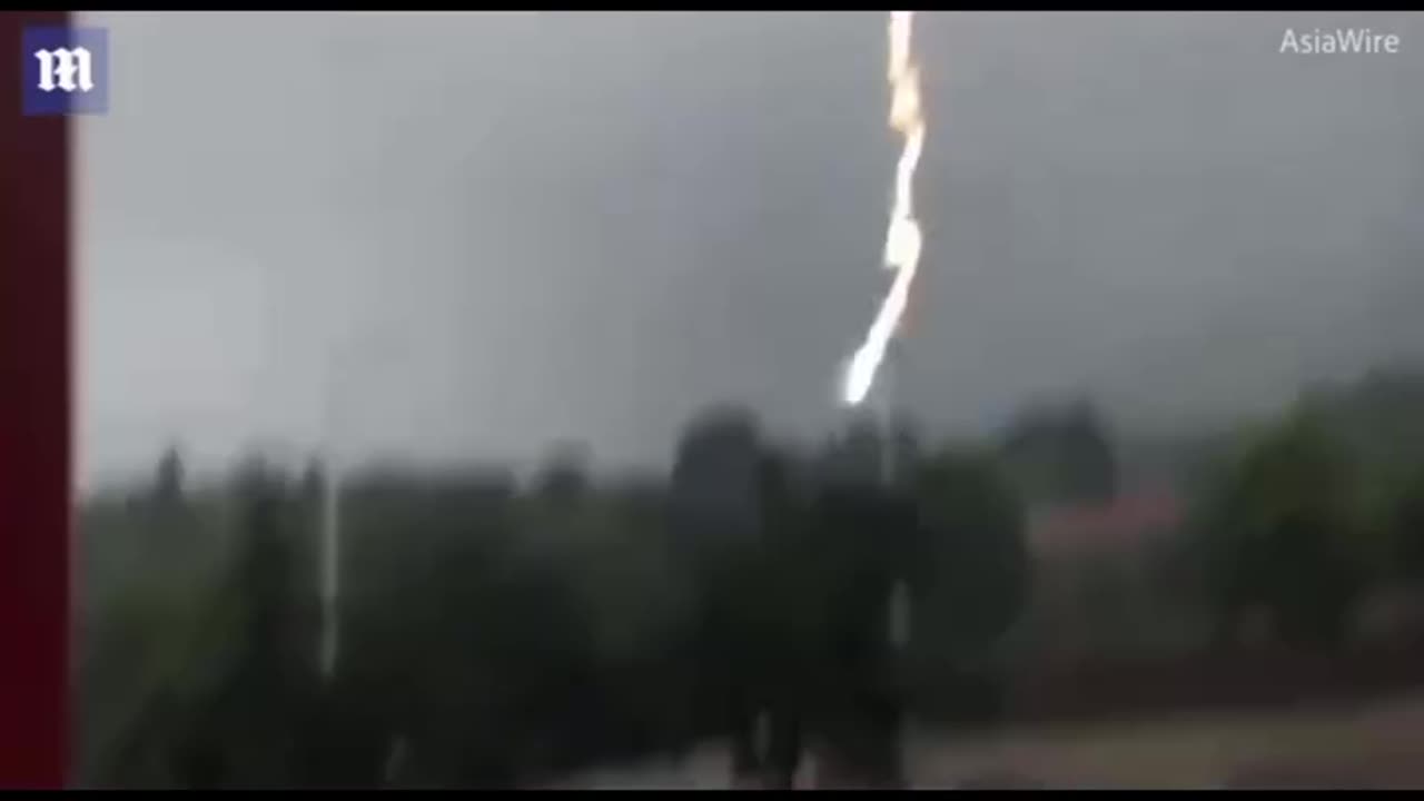 Lightning struck 12 times.