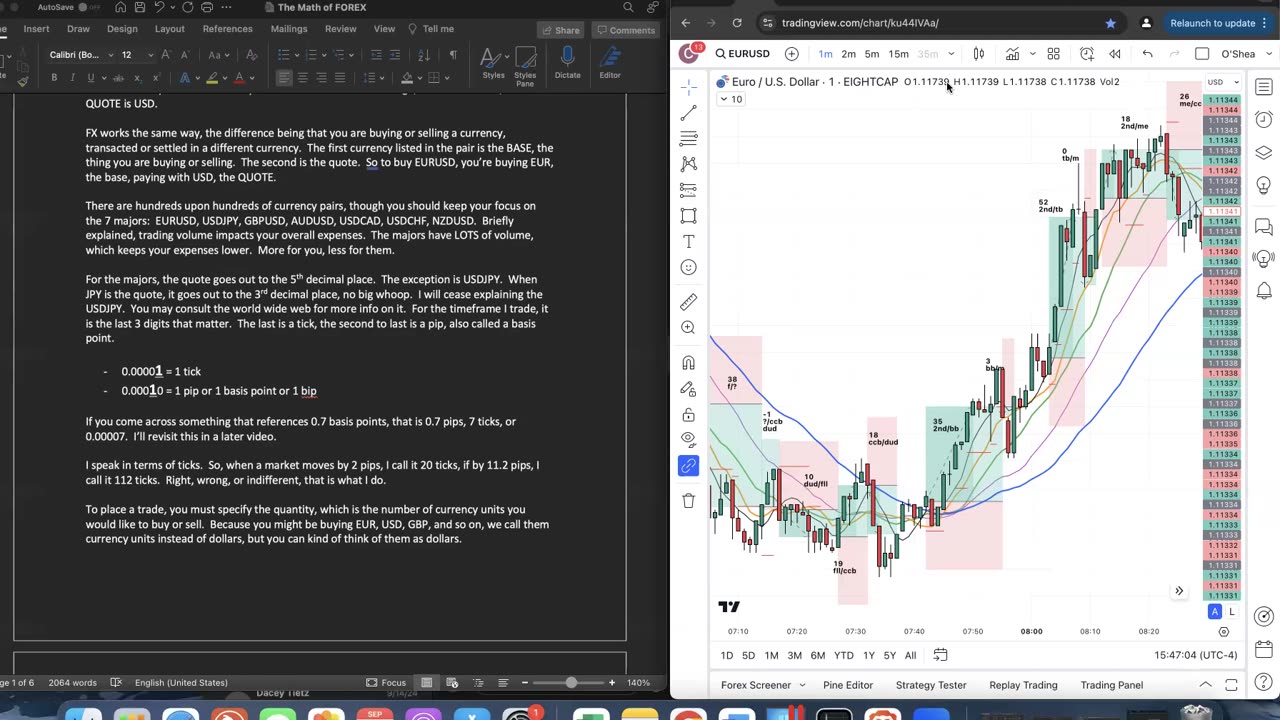 the maths of FOREX (FX)