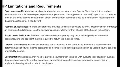 WATCH BEFORE SIGNING! FEMA money comes w/ a CATCH